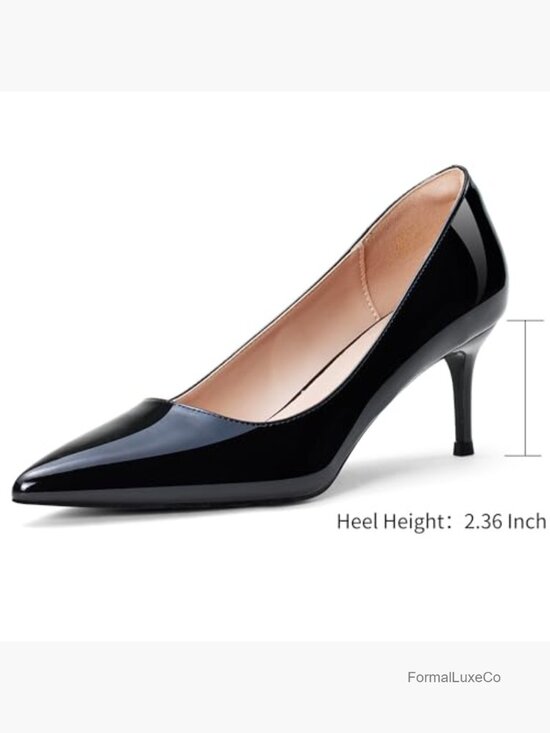 Kitten Heel Low Pumps 2.4 Inch Pointed Toe Dressy Shoes for Work Party main image 4